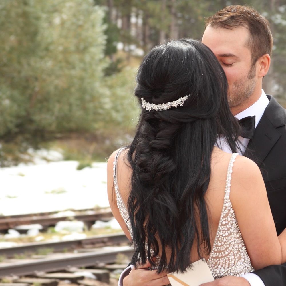Floral Crystal and Pearl Tiara